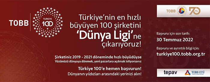 TOBB Trkiye 100 Program Bavurular Balad